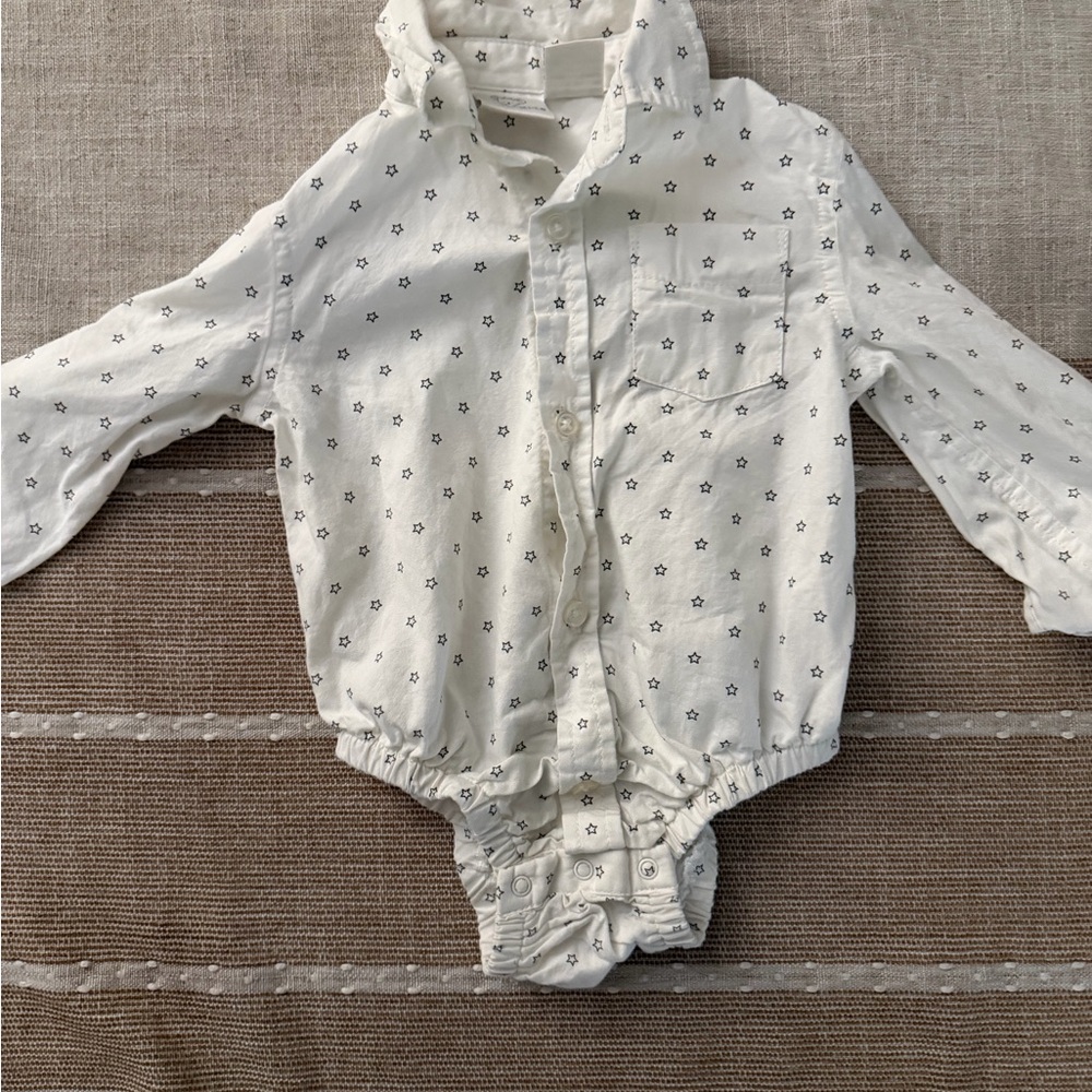 Koala Kids Cream Star Pattern Bodysuit